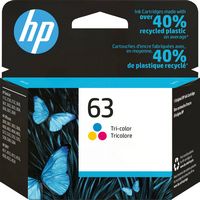 HP - 63 Standard Capacity Ink Cartridge - Tri-color - Large Front