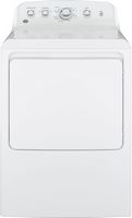 GE - 7.2 Cu. Ft. Electric Dryer - White - Large Front