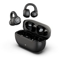 JLab - Flex Open-Clip True Wireless Earbuds - Black - Large Front
