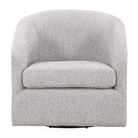 OSP Home Furnishings - Parker Swivel Tub Chair - Sterling - Large Front