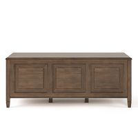 Simpli Home - Connaught Storage Bench Trunk - Natural Aged Brown - Large Front