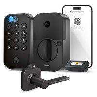 Yale - Assure Lock 2 Touch Keypad with Wi-Fi and Valdosta Lever - Black Suede - Large Front