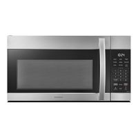 Insignia™ - 1.7 Cu. Ft. Over-the-Range Microwave with 2-Stage Cooking - Stainless Steel - Large Front