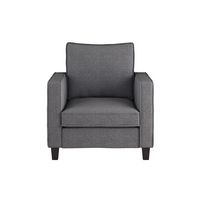 CorLiving - Georgia Fabric Accent Chair - Gray - Large Front