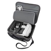 CASEMATIX - Custom Protective Case with Shoulder Strap for Meta Quest 3S, 3 and 2 VR Headsets and... - Large Front