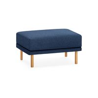 Burrow - Contemporary Range Ottoman - Navy Blue - Large Front