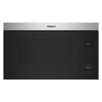 Whirlpool - 1.1 Cu. Ft. Over-the-Range Microwave with Flush Built-in Design - Stainless Steel - Large Front