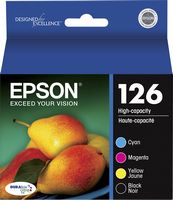Epson - 126 4-Pack Ink Cartridges - Black/Cyan/Magenta/Yellow - Large Front