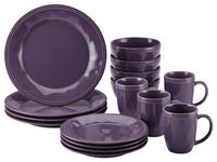 Rachael Ray - Cucina 16-Piece Dinnerware Set - Lavender Purple - Large Front