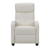 CorLiving - Oren PU Recliner - White - Large Front