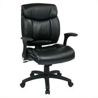 Office Star Products - Faux Leather Manager's Chair - Black - Large Front