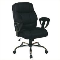 Office Star Products - Big Man's Mesh Executive Chair - Black - Large Front