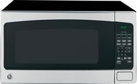 GE - 2.0 Cu. Ft. Full-Size Microwave - Stainless steel - Large Front