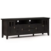 Simpli Home - Artisan SOLID WOOD 72 inch TV Media Stand in Hickory Brown For TVs up to 80 inches ... - Large Front