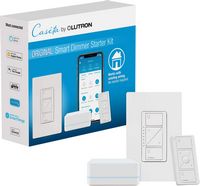 Lutron - Caseta Wireless Smart Lighting Dimmer Switch Starter Kit - White - Large Front