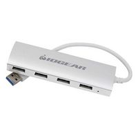 IOGEAR - Met(AL) 4-Port USB 3.0 Hub - White - Large Front