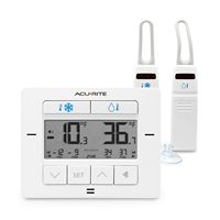 AcuRite - Digital Fridge and Freezer Thermometer with Wireless Sensors - White - Large Front
