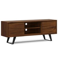 Simpli Home - Lowry  63 inch Wide Modern Industrial TV Media Stand in Walnut For TVs up to 70 inc... - Large Front
