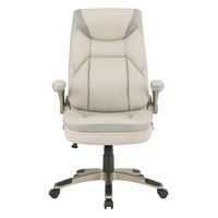 Office Star Products - Exec Bonded Lthr Office Chair - Taupe / Cocoa - Large Front