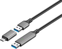 Insignia™ - 6 ft. USB 3.0 File Transfer Cable for Windows / Mac Computers - Black - Large Front