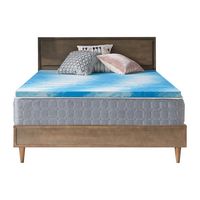 Sealy - Essentials 2 Inch Mattress Topper, Full - Blue - Large Front