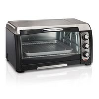 Hamilton Beach - 6 Slice Capacity Toaster Oven - Black - Large Front