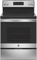 GE - 5.3 Cu. Ft. Freestanding Electric Range with Self-cleaning - Stainless Steel - Large Front