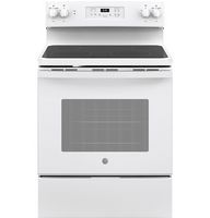 GE - 5.3 Cu. Ft. Freestanding Electric Range with Self-cleaning - White - Large Front