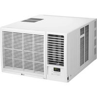 LG - 1400 sq. ft. 23,000 BTU 230V Smart Window Air Conditioner with Heat - White - Large Front