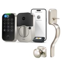 Yale - Assure Lock 2 Touch with Wi-Fi and Ridgefield Handle - Satin Nickel - Large Front