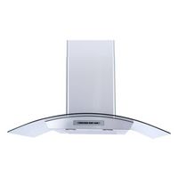 Windster Hoods - 30 inches - Convertible - Wall Range Hood - Stainless Steel/Glass - Large Front