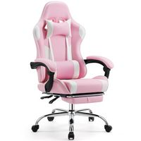 Bestier - Gaming Chair - PU Leather Fixed up Armrest Comfy Lumbar Support Ergonomic Arm Chair in ... - Large Front