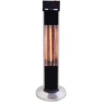 Lifesmart - Outdoor Infrared Tower Heater - Black - Large Front