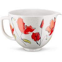 KitchenAid - 5-Qt. Ceramic Bowl for Tilt-Head Stand Mixers - Poppy - Large Front