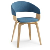 Simpli Home - Lowell Bentwood Dining Chair - Blue - Large Front