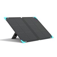 Renogy - 80 Watt Portable Solar Panel - Black - Large Front
