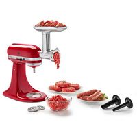 KitchenAid - Metal Food Grinder Attachment - Silver - Large Front