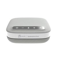 j5create - USB-C 4K Speakerphone Docking Station - Gray - Large Front