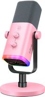 FIFINE USB/XLR Dynamic Microphone with RGB & Volume Control, for PC & Mobile, Gaming & Streaming ... - Large Front