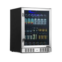 NewAir - 24” 177-Can Built-In Beverage Cooler with Precision Digital Thermostat and Adjustable Sh... - Large Front