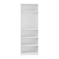 CorLiving - Teo Collection 5-Tier Floor-Standing Bookcase - White - Large Front