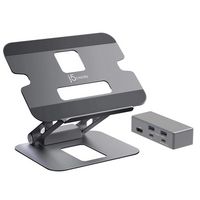 j5create - Multi-Angle 4K Docking Stand - Silver - Large Front