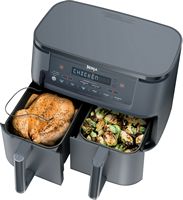 Ninja - Foodi 6-in-1 10-qt. XL 2-Basket Air Fryer with DualZone Technology & Smart Cook System - ... - Large Front