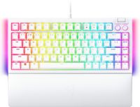 Razer - BlackWidow V4 75% Wired Orange Switch Gaming Keyboard with Hot-Swappable Design - White - Large Front