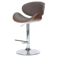 Simpli Home - Marana Bentwood Adjustable Height Gas Lift Bar Stool - Distressed Brown - Large Front