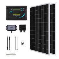 Renogy - 200 Watt 12 Volt Monocrystalline Solar Kit w/ 2 Pcs 100W Solar Panel and 30A PWM Charge ... - Large Front