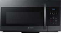 Samsung - 1.7 cu. ft. Over-the-Range Microwave - Matte Black Steel - Large Front