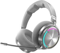 CORSAIR - VIRTUOSO MAX Wireless Gaming Headset for PC, Mac, PS5, PS4, and Mobile - Silver - Large Front