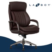 La-Z-Boy - Nova Executive Vegan Leather Office Chair with Air Lumbar Technology - Brown - Large Front