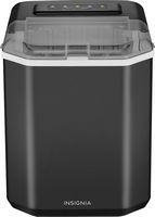 Insignia™ - 16 lb. Portable Icemaker with Ice Scoop and Scoop Holder - Black - Large Front